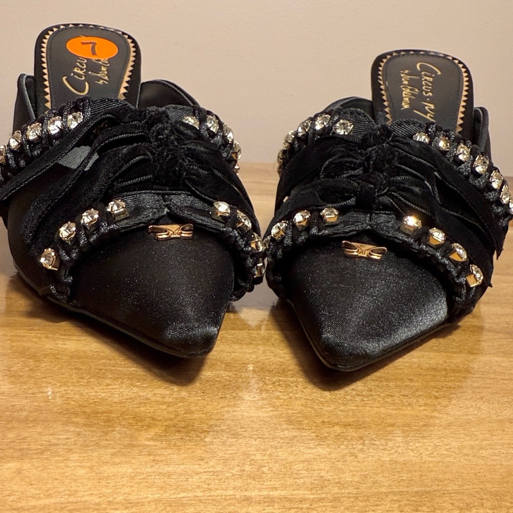 Sam Edelman Rhinestone Embellished Mules - Picture 6 of 15